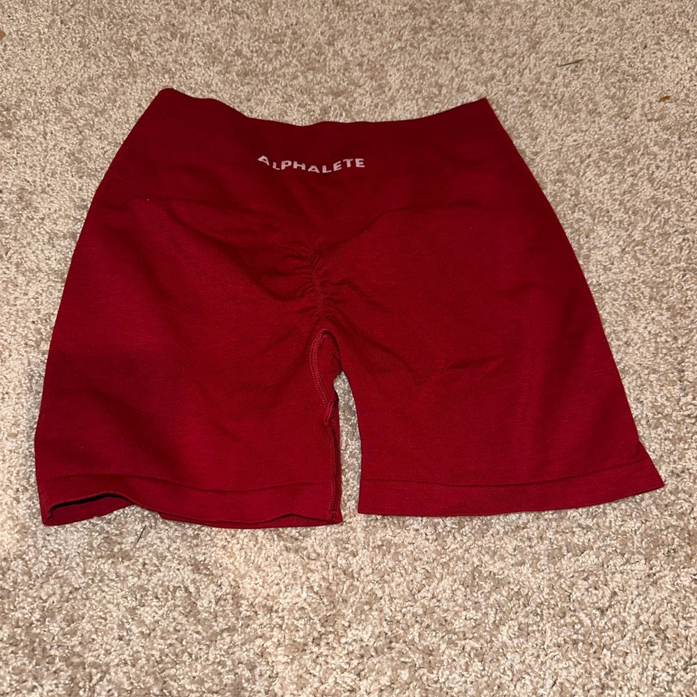 Alphalete Amplify Leggings 4.5 inch - dark red